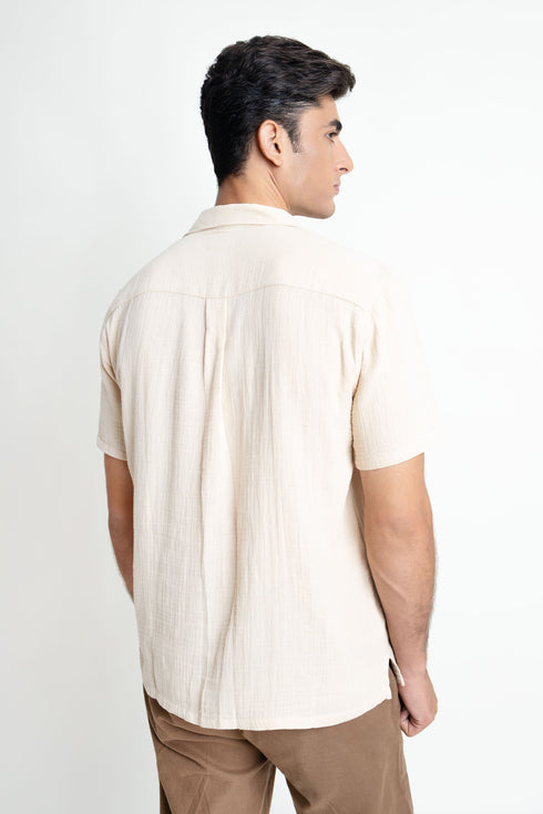 The Khaki Classic Fit Cuban Collar Shirt
